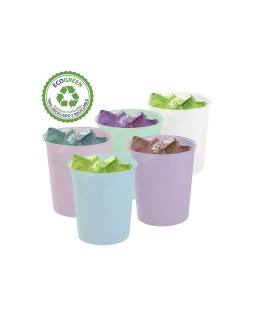 Papelera plastico archivo 2000 ecogreen 100% reciclada 18 litros color verde pastel 290x310 mm