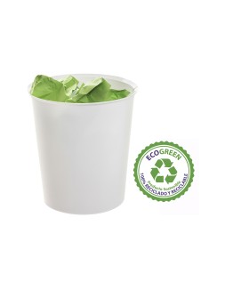 Papelera plastico archivo 2000 ecogreen 100% reciclada 18 litros color blanco pastel 290x310 mm