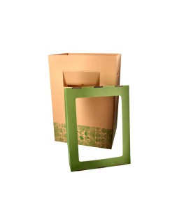 Contenedor papelera reciclaje liderpapel ecouse carton 100% reciclado y reciclable 70 litros 450x350x650 mm