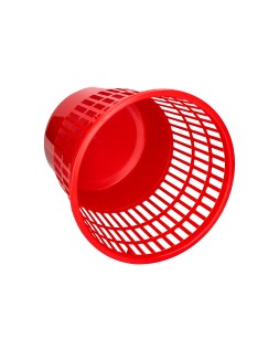 Papelera plastico q-connect 15 litros rejilla color rojo 285x290 mm