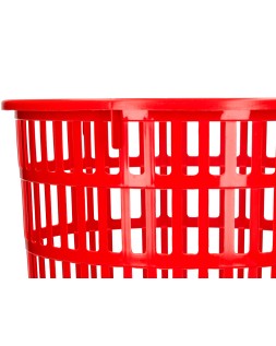 Papelera plastico q-connect 15 litros rejilla color rojo 285x290 mm