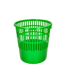 Papelera plastico q-connect 15 litros rejilla color verde 285x290 mm