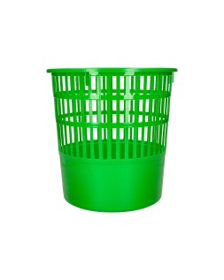 Papelera plastico q-connect 15 litros rejilla color verde 285x290 mm