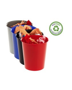 Papelera plastico archivo 2000 ecogreen 100% reciclada 18 litros color rojo 290x310