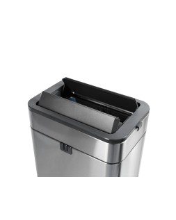 Papelera metalica maul prme acero inoxidable 30 litros