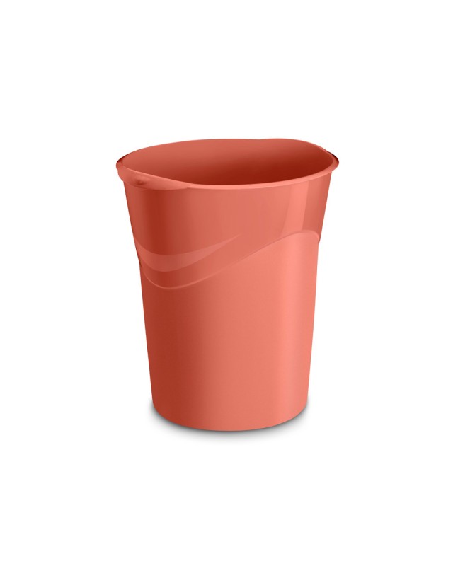 Papelera plastico cep terra nova 14 litros color terracota 305x290x334 mm