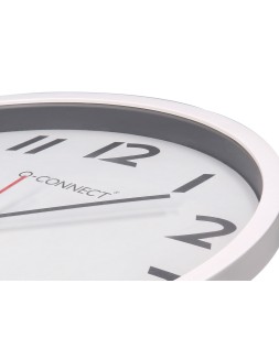 Reloj q-connect de pared plastico oficina redondo 34 cm marco blanco