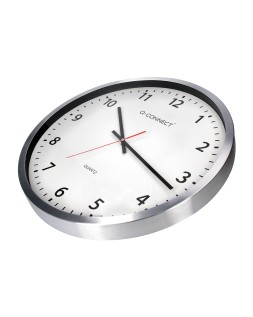 Reloj q-connect de pared plastico oficina redondo 50 cm marco cromado