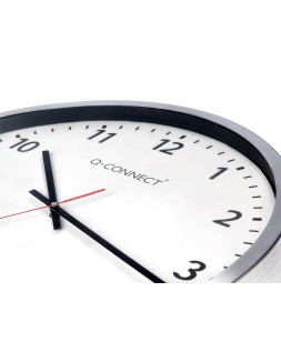 Reloj q-connect de pared plastico oficina redondo 50 cm marco cromado