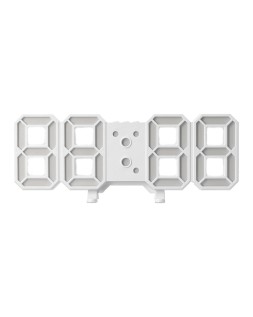 Reloj q-connect de pared digital con temperatura 3 alarmas control de sonido 220x40x87 mm