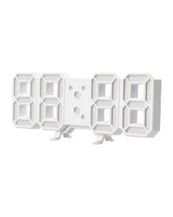 Reloj q-connect de pared digital con temperatura 3 alarmas control de sonido 220x40x87 mm