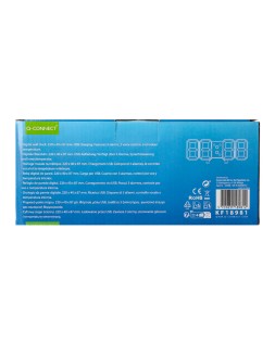 Reloj q-connect de pared digital con temperatura 3 alarmas control de sonido 220x40x87 mm