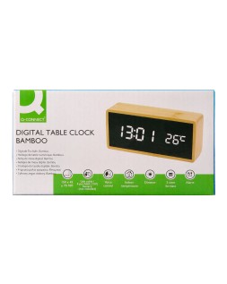 Reloj q-connect sobremesa digital con temperatura 150x45x70mm