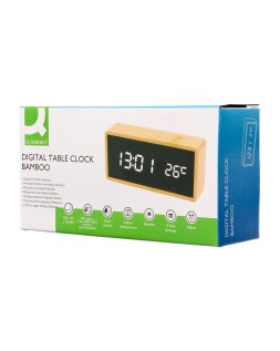 Reloj q-connect sobremesa digital con temperatura 150x45x70mm