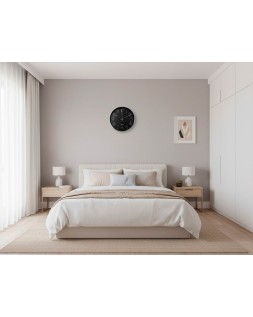 Reloj q-connect de pared analogico plateado silencioso 305x305x40mm