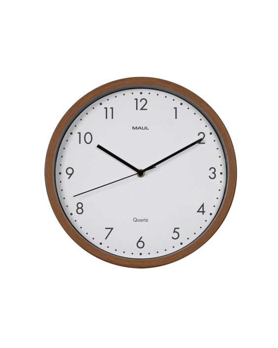 Reloj maul grain de pared redondo 30 cm diametro cuarzo marco madera oscura