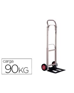 Carretilla portapaquetes q-connect con ruedas plegablesen aluminio carga 90 kg 1110x390x410 mm