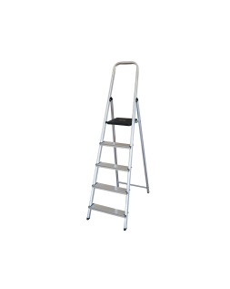 Escalera q-connect de aluminio 5 peldaños 1062x483x1675 mm peso maximo 150 kg en-131