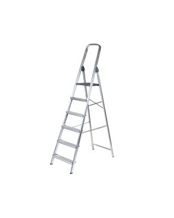 Escalera q-connect de aluminio 6 peldaños 1203x510x1895 mm peso maximo 150 kg en-131