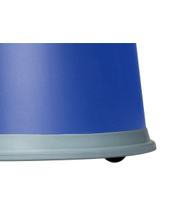 Taburete q-connect ruedas retractiles tres ruedas dos niveles color azul