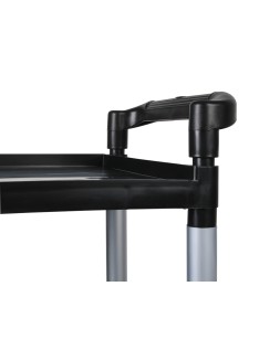 Carro de servicio multifuncional q-connect 3 estantes de polipropileno 830x420x970 mm