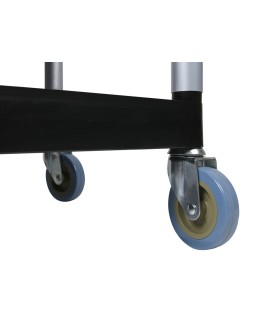 Carro de servicio multifuncional q-connect 3 estantes de polipropileno 830x420x970 mm