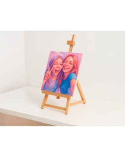 Caballete pintor de sobremesa liderpapel madera de haya barnizado 47x38x31 cm certificado fsc