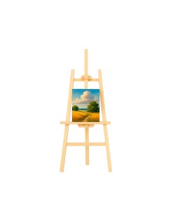 Caballete de pie pintor liderpapel madera de pino barnizado 58,5x175x75 cm certificado fsc