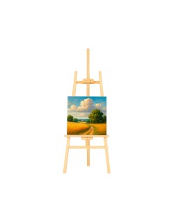 Caballete de pie pintor liderpapel madera de pino barnizado 60x150x60 cm certificado fsc