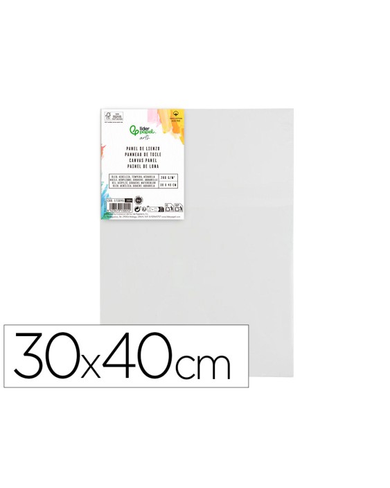 Panel de lienzo liderpapel 30x40 cm gramaje 280g/m2 certificado fsc