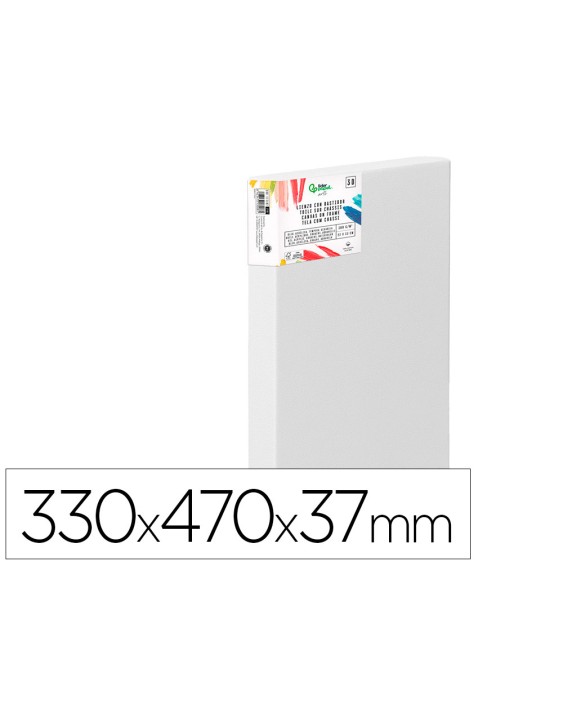 Bastidor 3d extragrueso liderpapel 6f grapado parte trasera algodon 100% 33x41 cm gramaje 380g/m2 certificado
