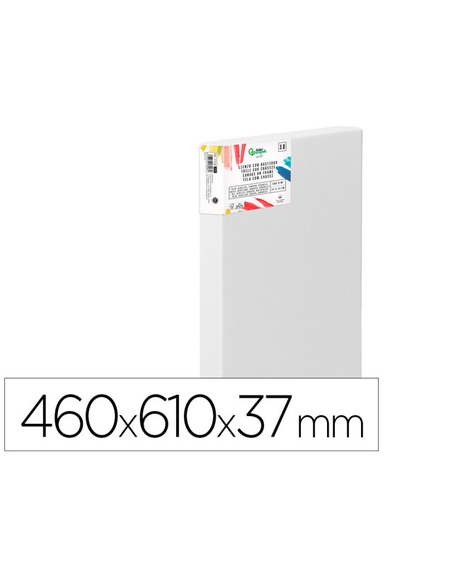 Bastidor 3d extragrueso liderpapel 12p grapado parte trasera algodon 100% 46x61 cm gramaje 380g/m2 certificado