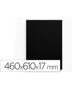 Bastidor negro liderpapel 12p lienzo grapado parte trasera algodon 100% 46x61 cm gramaje 320g/m2 certificado fsc