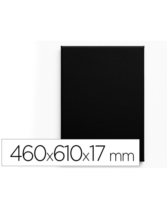 Bastidor negro liderpapel 12p lienzo grapado parte trasera algodon 100% 46x61 cm gramaje 320g/m2 certificado fsc