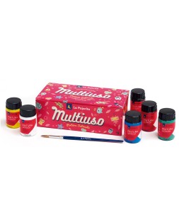 Pintura latex la pajarita satinada 35 ml caja de 6 unidades colores surtidos