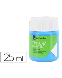 Pintura para tela la pajarita azul cyan 25 ml