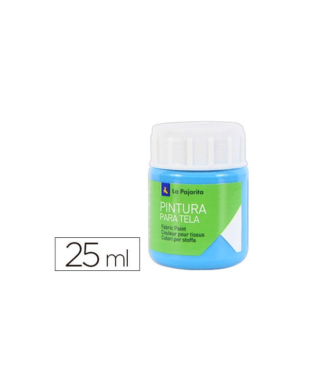 Pintura para tela la pajarita azul cyan 25 ml