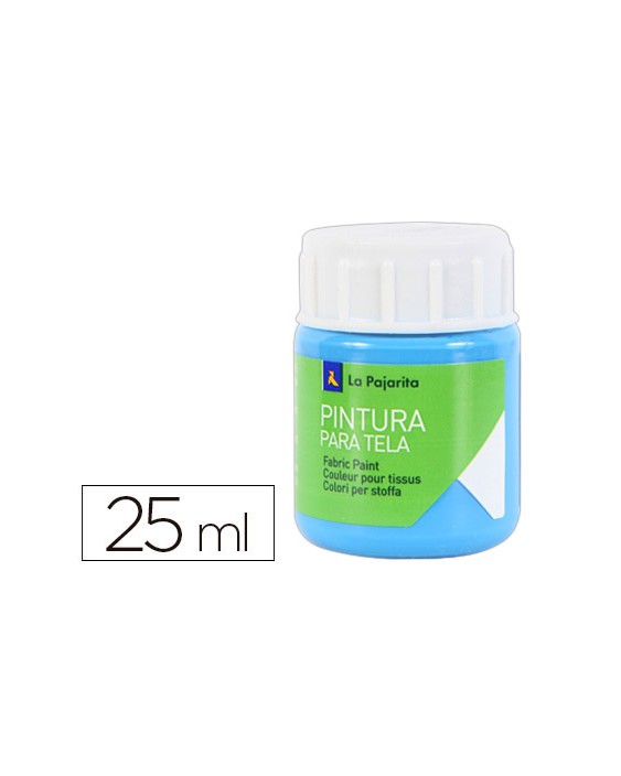 Pintura para tela la pajarita azul cyan 25 ml