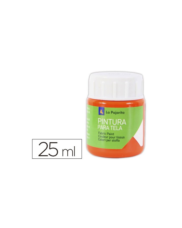 Pintura para tela la pajarita anaranjado 25 ml