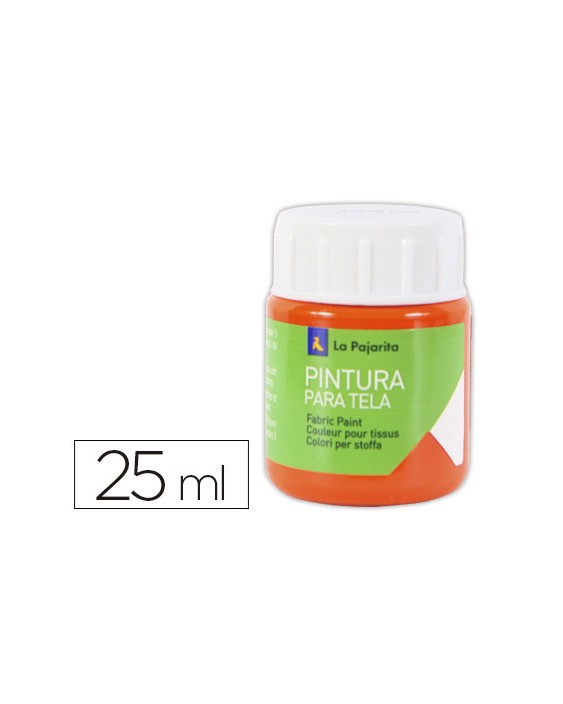 Pintura para tela la pajarita anaranjado 25 ml