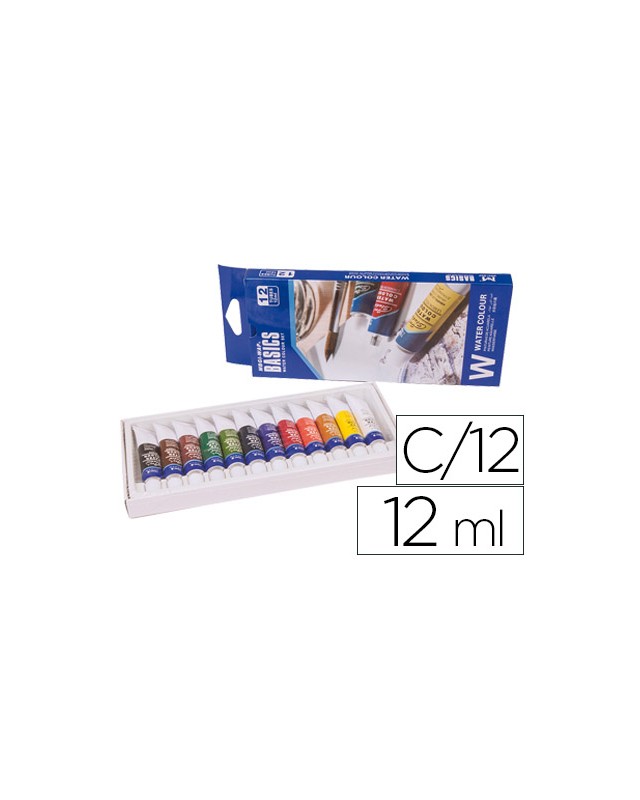 Acuarela artist caja carton de 12 colores surtidos 12 ml