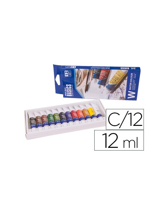 Acuarela artist caja carton de 12 colores surtidos 12 ml