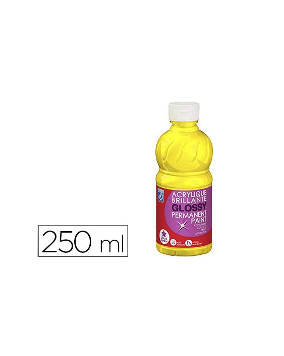 Pintura acrilica l&b brillo amarillo primario bote de 250 ml