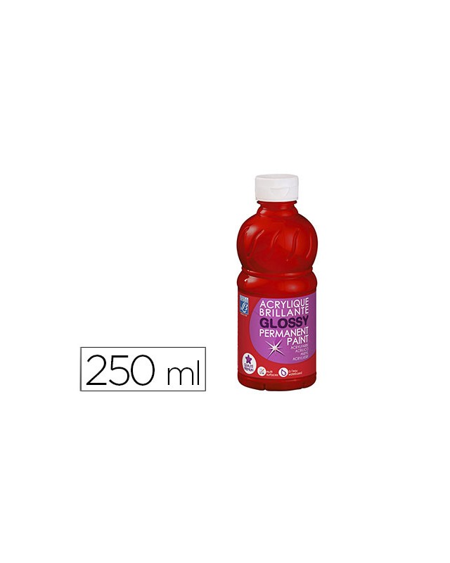 Pintura acrilica l&b brillo rojo primario bote de 250 ml