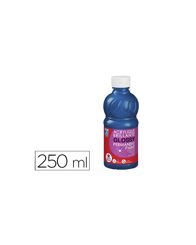 Pintura acrilica l&b brillo azul primario bote de 250 ml