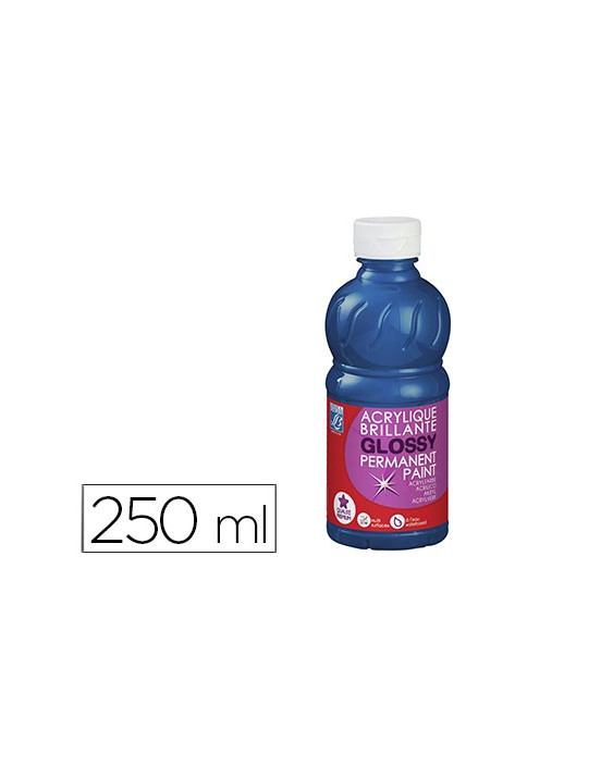 Pintura acrilica l&b brillo azul primario bote de 250 ml