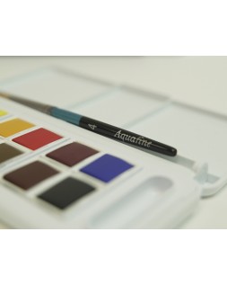 Acuarela daler rowney aquafine travel set con pincel caja de 12 colores surtidos