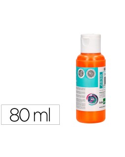 Pintura acrilica liderpapel bote de 80 ml naranja