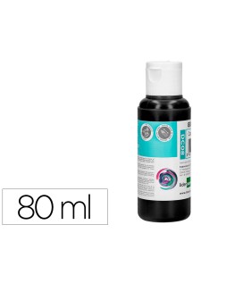 Pintura acrilica liderpapel bote de 80 ml negro