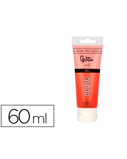 Pintura acrilica liderpapel tubo de plastico de 60 ml color rojo bermellon